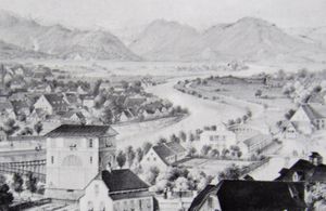 Mühlgang und Schwimmschule 1840 (Kreuzer)