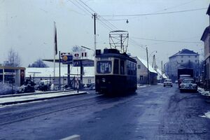 damals mit Straßenbahngleisen - 1969