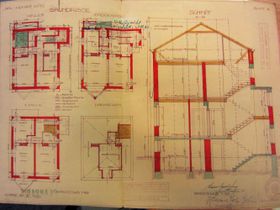 Bauplan mit Dreiecks-Erker - 1930