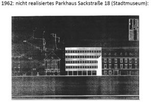 Nicht umgesetztes Parkhaus-Projekt - 1962